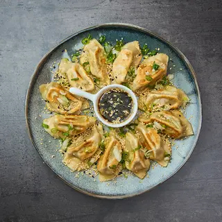 Pan fried beef dumpling