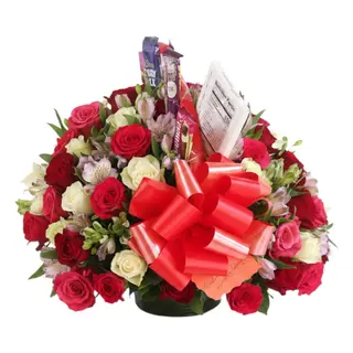 Basket Bouquet with Assorted Chocolates