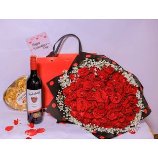 50 Roses With Gypso Nederburg, Chocolate