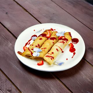 Блины с творогом и клубникой(440г)
