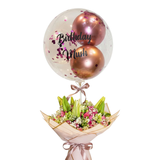 Lillies and roses bouqet 
