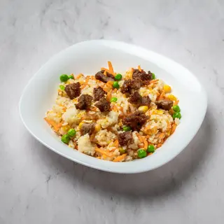 Pirinač sa jajima, povrćem i teletinom 400gr