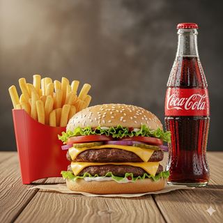  Doppio cheeseburger - menù