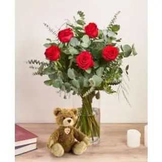 5 rose rosse