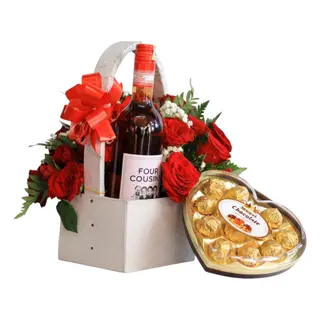 Petite Wine & Chocolates Basket