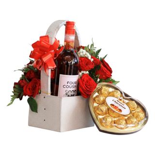 Petite Wine & Chocolates Basket