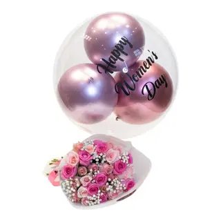 Flower and customised ballons