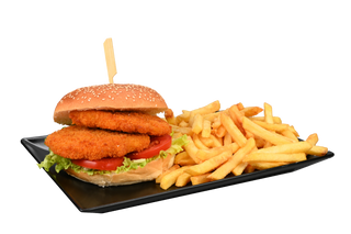Chickenburger con patatine