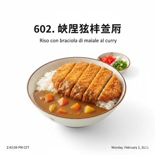 602 - Riso con braciola di maiale al curry