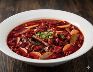 612 - Zuppa piccante del sangue anatra