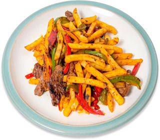 Мясо с фри (350г)