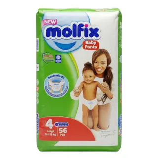 Molfix Baby Pants Jumbo Nº4 Large 56 Pieces