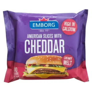 Emborg American Cheddar Slices 200g