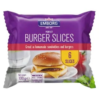 Emborg Burger Cheese Slices 100g