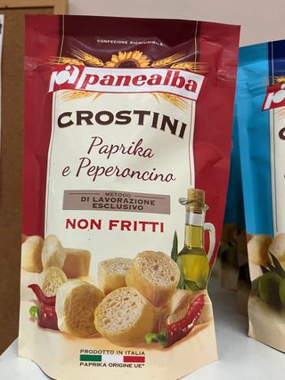 Crostini non fritti paprika e peperoncino