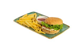 Чикен бургер + фри (320г)