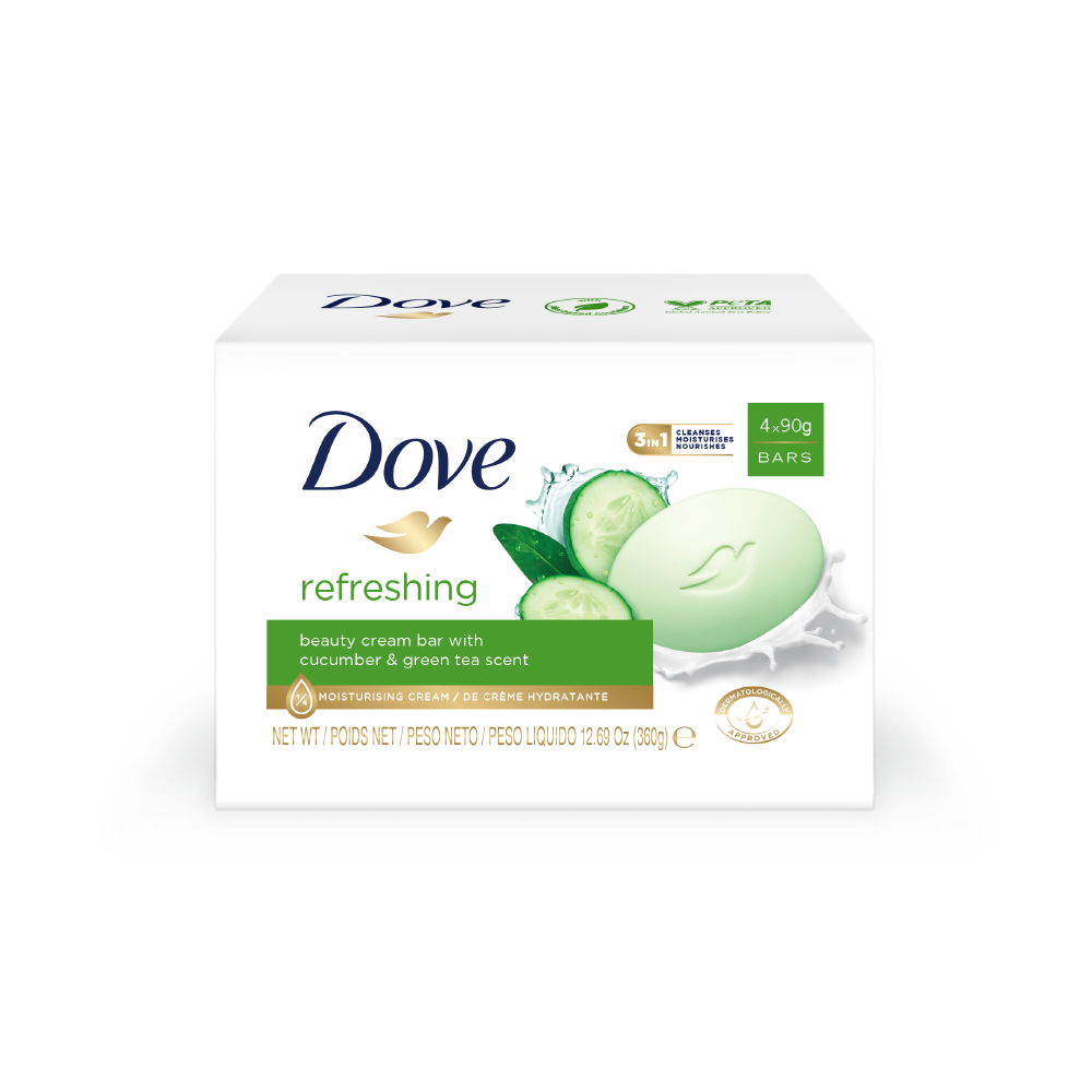 Dove Bar Soap Refreshing Value Pack 90g