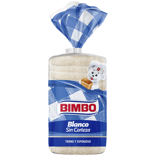 Pan De Molde Sin Corteza Bimbo 450 G