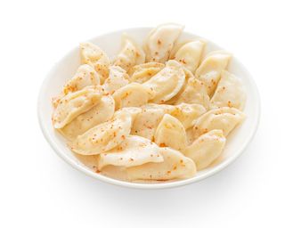 Вареники по адыгейски с творогом и зеленью отварные (230г)