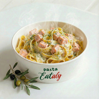 პასტა ორაგულით ნაღების სოუსში