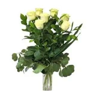 7 rose bianche