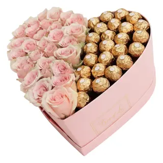 Boxed Flowers & Chocolates Gift Set
