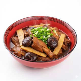 80 - Anatra con bambù e funghi