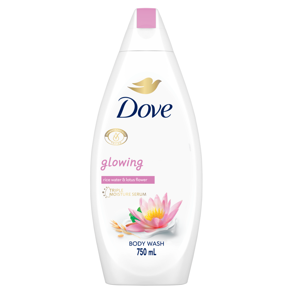 Dove Body Wash Glowing 750Ml