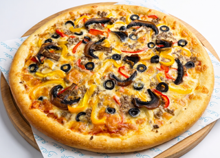 Пицца с фаршем и грибами (33см/550г)