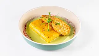 Котлеты из лосося с картофельным гратеном (350г)