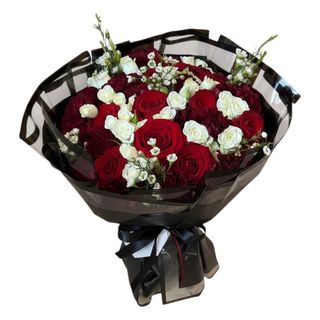 Romantic Crimson Hand Bouquet