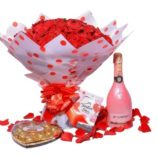 The Ultimate 100 Roses with JP Chenet & Chocolates