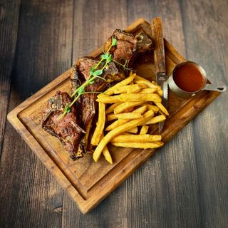 Баранина антрекот с гарниром(400г)