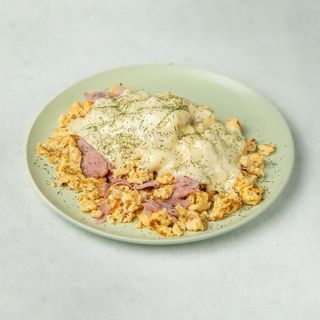 Ham Emmental Scrambled Eggs