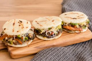 Arepas con vegetales