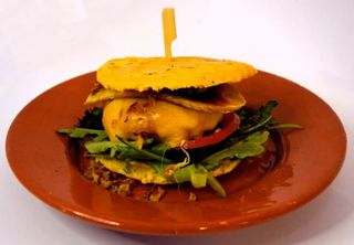 Hambúrguer Vegetariano de Arepa
