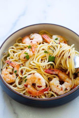 Aglio E Olio Aux Crevettes