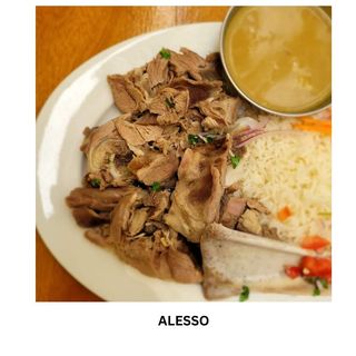 Braised Somali goat (alesso)