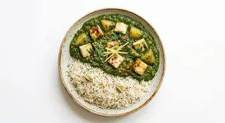 Aloo palak chawal