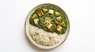 Aloo palak chawal
