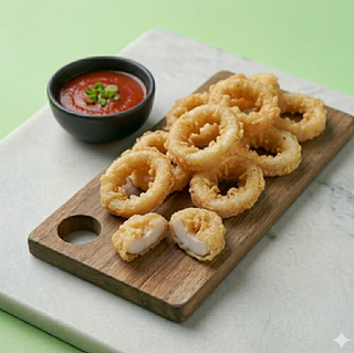 Anelli di calamari ftitti in pastella grande