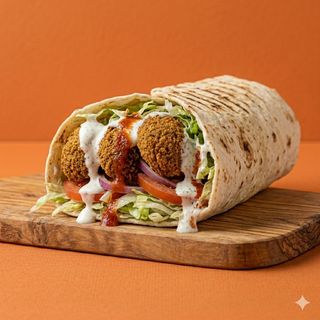 Arrotolato vegetariano falafel maxi