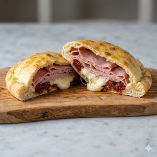 Prosciutto cotto, mozzarella e pomodoro secco