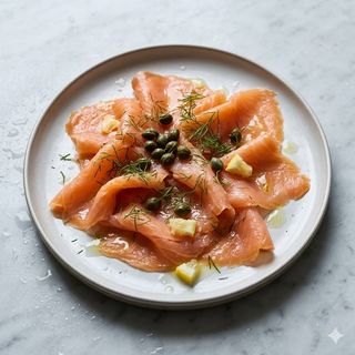 Carpaccio di salmone affumicato