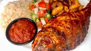 Atieke plantain and fish