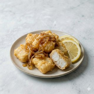 Baccalà con cipolla caramellata