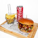 BBQ Bacon burger + Coca Cola 0.33l