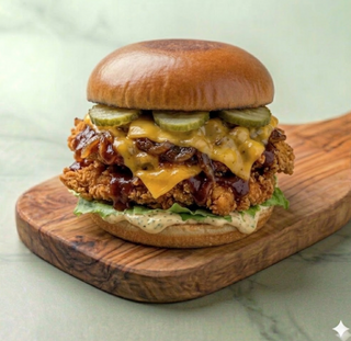 BBQ chicken burger