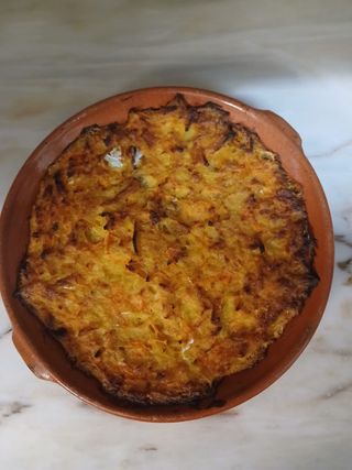 Bacalhau Gratinado com Cenoura