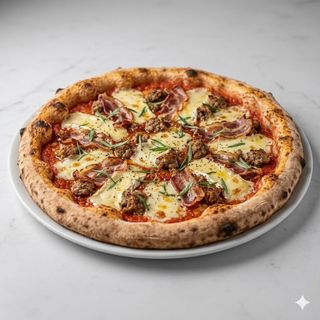 Bacon, Norcia e formaggio francese 